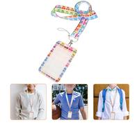 QUMIIRITY Porta Credencial para Tarjetas de Identificación con Cordón de Poliéster Resistente, Diseño de Tabla Periódica de Elementos Químicos, Tamaño Pequeño y Ligero para Uso Escolar