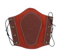 QUMIIRITY Protector de Brazo para Tiro Marrón Ajustable de Cuero Flexible para Arqueros Adultos y Jóvenes, Equipo de Protección para Antebrazo en Práctica y Competición al Aire Libre