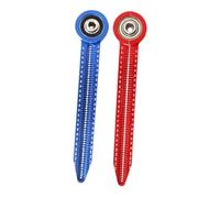 QUMIIRITY Regla Circular de Dibujo Portátil de Aleación de Aluminio para Carpintería Compás Mini para Marcar Círculos y Líneas Herramienta Precisa Rojo y Azul Uso Diseño y Construcción