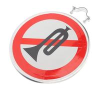 QUMIIRITY Señal de Prohibido Usar Bocina 40 Cm de Aluminio Reflectante para Decoración de Jardín Exterior y Advertencia Vial, Señalización Práctica y Duradera para Patio