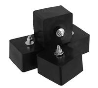 QUMIIRITY Soportes Antivibración de Caucho para Aire Acondicionado Almohadillas Amortiguadoras 80X80X50 MM 4 Unidades Aisladores de Vibraciones Resistentes para Minisplit y Condensadores