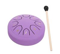QUMIIRITY Tambor De Acero Inoxidable Notas Mini Steel Tongue Drum Para Adultos y Niño Niña Incluye Para Meditación y Relajación Instrumento De Percusión Portátil Púrpura