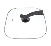 QUMIIRITY Tapa de Olla Cuadrada de Vidrio 30 Cm, Accesorio de Cocina Resistente al Calor para Olla Multifunción Eléctrica, Cubierta Transparente Práctica para Uso Doméstico