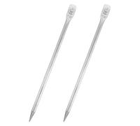 QUMIIRITY Varilla de Puesta a Tierra Galvanizada de 12mm X 300mm, 2 Unidades, para Cercas Eléctricas y Sistemas de Tierra Eléctrica, Resistente Intemperie y Uso Doméstico