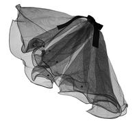 QUMIIRITY Velo de Novia para Perros Lazo Negro, Tocado de Gasa para Mascotas, Accesorio Pelo de Cachorro Adecuado para Fiestas, Disfraces y Sesiones de Fotos