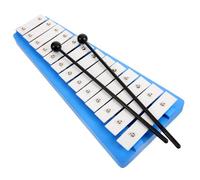 QUMIIRITY Xilófono para Niños Pequeños de 13 Notas con Láminas de Aluminio Blancas, Instrumento de Percusión Glockenspiel para Principiantes, Portátil y Liviano para Desarrollo Musical