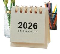 Qumiuu Calendario De Escritorio,Calendario Mensual Portátil Para Escritorio - Planificador Diario Organizador Anual Planificación en Papel para Escuela Oficina Hogar Residencia Estudiantil
