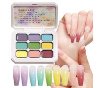 Qumiuu Esmalte de uñas de gel, gel de uñas semisólido, herramienta de modelado, paleta de pulido para mujeres, principiantes, adecuado para el hogar y el salón