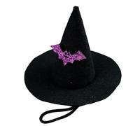 Qumiuu Gorro para Perros Pequeños | Sombrero De Bruja para Halloween | Accesorio De Disfraz Ajustable para Fiesta Halloween Carnaval Teatro Cosplay Familia