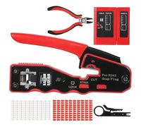 Qumiuu Herramienta de Crimpar Eléctrica,Mango Ergonómico y Multifunción | Crimpadora Manual y Pelacables,para Aficionados Principiantes Profesionales Técnicos Fábrica Taller Garaje