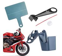 Qumiuu Juego de limpiador de cadenas para motocicleta, dispositivo de limpieza de cadena de 4 piezas, cepillo eficaz pulverizador de aceite, lubricador, equipo de mantenimiento portátil para bicicleta