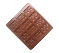 Qumiuu Molde de chocolate | Molde de chocolate con 12 cavidades cuadradas - Molde de postre antiadherente - Para uso en la cocina durante días festivos y fiestas para postres, dulces, galletas y