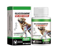 Qumiuu Suplementos para el cuidado de la cadera para perros, Tabletas para el alivio de molestias en perros, Alivio de tabletas calmantes, Suplementos naturales para el alivio de