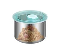 Qumiuu Tarros de almacenamiento de acero inoxidable con tapa, almacenamiento de verduras, para excursionistas, escuela, familia, cocineros aficionados, padres, oficina, restaurante, despensa, pícnic,