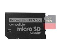 QUMOX Adaptador de Tarjeta de Memoria - MicroSD a Memory Stick Pro Duo para PSP, Cámara, Handycam