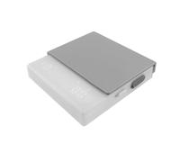 QUMOX Báscula de Café Digital Blanca con Temporizador, Modos Inteligentes para Espresso y Pour-Over, Recargable por USB-C, Alta Precisión, Alfombrilla de Silicona Gris Resistente al Calor