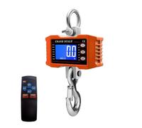 Qumox Báscula de Grúa Digital 1000kg con Mando a Distancia - Cuerpo de Aleación de Aluminio, Gancho de Acero, Pantalla LCD Retroiluminada, Báscula Industrial Portátil a Pilas