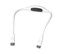 QUMOX Luz de Lectura de Cuello Recargable, Luz LED para Leer en la Cama, 3 Modos de Color y Atenuación Continua, Luz Flexible Manos Libres para Tejer, Manualidades, Camping y Reparaciones