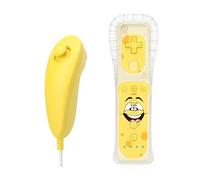 QUMOX Mando a distancia Wii y Nunchuck amarillos compatibles con la consola Wii/Wii U (Motion Plus no incluido)