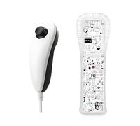QUMOX Mando a distancia Wii y Nunchuck negros compatibles con la consola Wii/Wii U (Motion Plus no incluido)