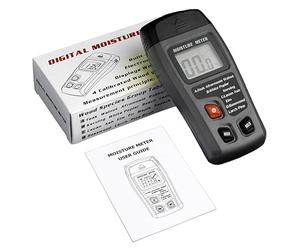 QUMOX Medidor digital de humedad de madera para leña, pequeño detector de humedad de madera para leña, detector de humedad para leña, muebles, suelo, medición de humedad de madera