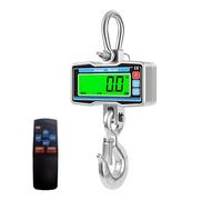 Qumox OCS-P11 Báscula Grúa Digital 2000 kg con Mando - Pantalla LED, Cuerpo de Aleación de Aluminio, Gancho de Acero, Precisión 0,5 kg, Funciona con Pilas