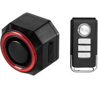 QUMOX SF33R Luz Trasera para Bicicleta con Alarma, Carga USB-C, Luz de Freno Inteligente, IP65 Impermeable, Mando a Distancia, Sirena Antirrobo para Bicicleta, E-Bike, Patinete