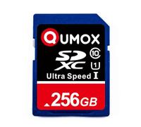 Qumox Tarjeta de Memoria SDXC 256GB UHS-I Clase 10 - hasta 80MB/s Lectura, 60MB/s Escritura - Tarjeta SD Ultra Rápida para Cámaras Réflex, Video, Juegos, Dash CAM y Grabación 4K Full HD