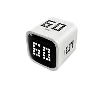 QUMOX Temporizador Digital En Cubo, Reloj De Cuenta Regresiva Recargable Con Sensor De Gravedad Y Modo Manual, 5/10/30/60 Minutos, USB-C, Pantalla LED, Alertas Con Vibración y Sonido Para Estudio, Coc