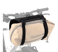 Qunature Base de Montaje para Bolsa Manillar Bicicleta, Soporte para Frontal de Bicicleta, Arnés Delantero Ajustable para Bikepacking, Fijar Saco de Dormir, Tienda de campaña, Almohadilla, Negro