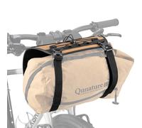 Qunature Base de Montaje para Bolsa Manillar Bicicleta, Soporte para Frontal de Bicicleta, Arnés Delantero Ajustable para Bikepacking, Fijar Saco de Dormir, Tienda de campaña, Almohadilla, Caqui