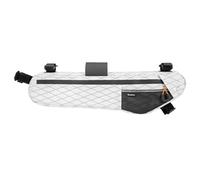 Qunature Bolsa Cuadro Bicicleta, Bolsa Impermeable de Herramientas con Bolsillo Exterior y Abertura para Sistema de hidratación para Ciclismo Gravel MTB Blanco, S
