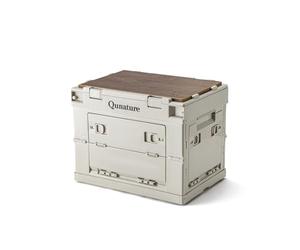 Qunature Caja de Almacenamiento Plegable con Tapa Cajas de Camping Almacenaje Organizadoras Accesorios de Camping al Aire Libre para Acampar, Jardín, Viajar, Familia 26L/30L/ 55L/ 60L