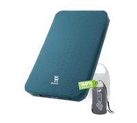 Qunature Colchoneta Autoinflable Aislante Valor 6R para 2 Personas con Espuma Cortada en Y, 10cm de Grosor Esterilla con Bolsa de Bombeo para Camping, Senderismo, Tienda de Campaña, Azul