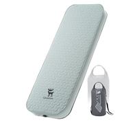 Qunature Colchoneta Autoinflable Individual 10cm de Grosor, Aislante Valor 6R con Espuma Cortada en Y, Esterilla con Bolsa de Bombeo para Camping, Senderismo, Tienda de Campaña, Verde