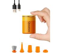 Qunature Mini Bomba de Aire Eléctrica 400 L/Min, 5 kPa Inflador Eléctrico con Batería 1500 mAh, 2 en 1 Magnética Recargable Ultraligero para Inflar y Desinflar Colchones Hinchables, Camping, Piscinas