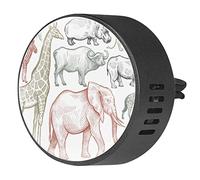 Quniao Animales 2 piezas de ambientador de aromaterapia para coche, difusor de fragancia para coche, medallón difusor de coche, clip de ventilación para coche, oficina, cocina