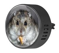 Quniao Balck Hamster Eat Cheese, 2 piezas de ambientador de aromaterapia para coche, difusor de fragancia de coche, medallón difusor de ventilación para coche, oficina, cocina