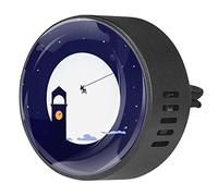 Quniao Clock Tower - Difusor de ambientador para aromaterapia de coche, difusor de fragancia de coche, clip de ventilación para coche, oficina, cocina