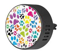 Quniao Coloridas huellas 2 unids Custom Car Aromaterapia Ambientador Difusor de Fragancia de Coche Medallón Difusor de Coche Clip de Ventilación para Coche Aplicar para Coche, Oficina, Cocina