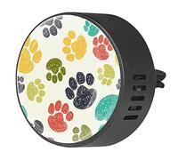 Quniao Colorido huella 2 unids Custom Car Aromaterapia Ambientador Difusor de Fragancia de Coche Medallón Difusor de Coche Clip de Ventilación para Coche Aplicar para Coche, Oficina, Cocina