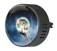 Quniao Earth in Hand - Difusor de ambientador de aromaterapia para coche, difusor de fragancia para coche, medallón para coche, clip de ventilación para coche, oficina, cocina