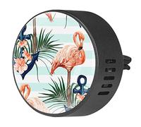 Quniao Flamingo con flor de ancla, 2 unidades, difusor de ambientador de aromaterapia de coche, difusor de fragancia de coche, clip de ventilación para coche, oficina, cocina