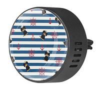 Quniao Perro Capitán Ancla 2 unids personalizado coche aromaterapia ambientador difusor de fragancia coche medallón difusor difusor de ventilación clip para coche, oficina, cocina