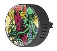 Quniao Pulpo Catch the Wave - Difusor de ambientador para aromaterapia de coche, difusor de fragancia de coche, clip de ventilación para coche, oficina, cocina