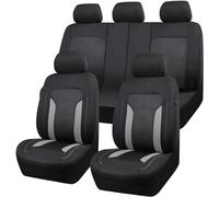 QUNINE Fundas Asientos Coche para Dacia Sandero Stepway 3.Gen 2.Gen 2012 2013 2014 2015 2016 2017 2018 2019 2020-2025, Antideslizante Durable Respirable Todo Incluido Coche Juegos de Cubreasientos