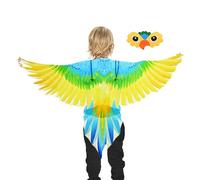 Quniwokid Disfraz De Pájaro Para Niños, Disfraces De Loros Niños, Disfraz De Alas De Pájaro Para Juego De Rol, Disfraces De Águila Con Alas De Pájaros, Para Niño, Niña, Niño, Hijo, Amigo