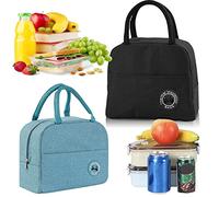 Qunkun 2 bolsas de picnic plegables aislantes, bolsa térmica para el almuerzo, bolsa térmica para adultos, mini nevera para picnic, bolsa de picnic, bolso de picnic para estudiantes y niños