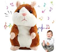 Qunkun Hablando Hámster Juguetes, Repetido Talking Peluche Electrónico, Interactivo Juguetes de Felpa, Hamster Eléctrico de Felpa, Divertidos Niños Juguetes de Peluche pa