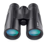 QUNSE Prismáticos Profesionales, Compactos 10x42 HD, Prismas Superiores Bak4 y Lentes ópticos FMC, para Observación de Aves, Camping, Conciertos, Caza, Safaris al Aire Libre (10x42)